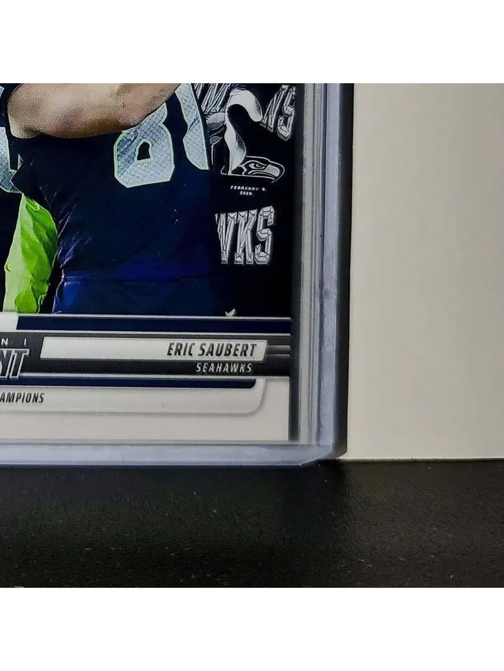 Eric Saubert 2026 Panini NFL Super Bowl LIX Champions #10 Card Seattle Seahawks